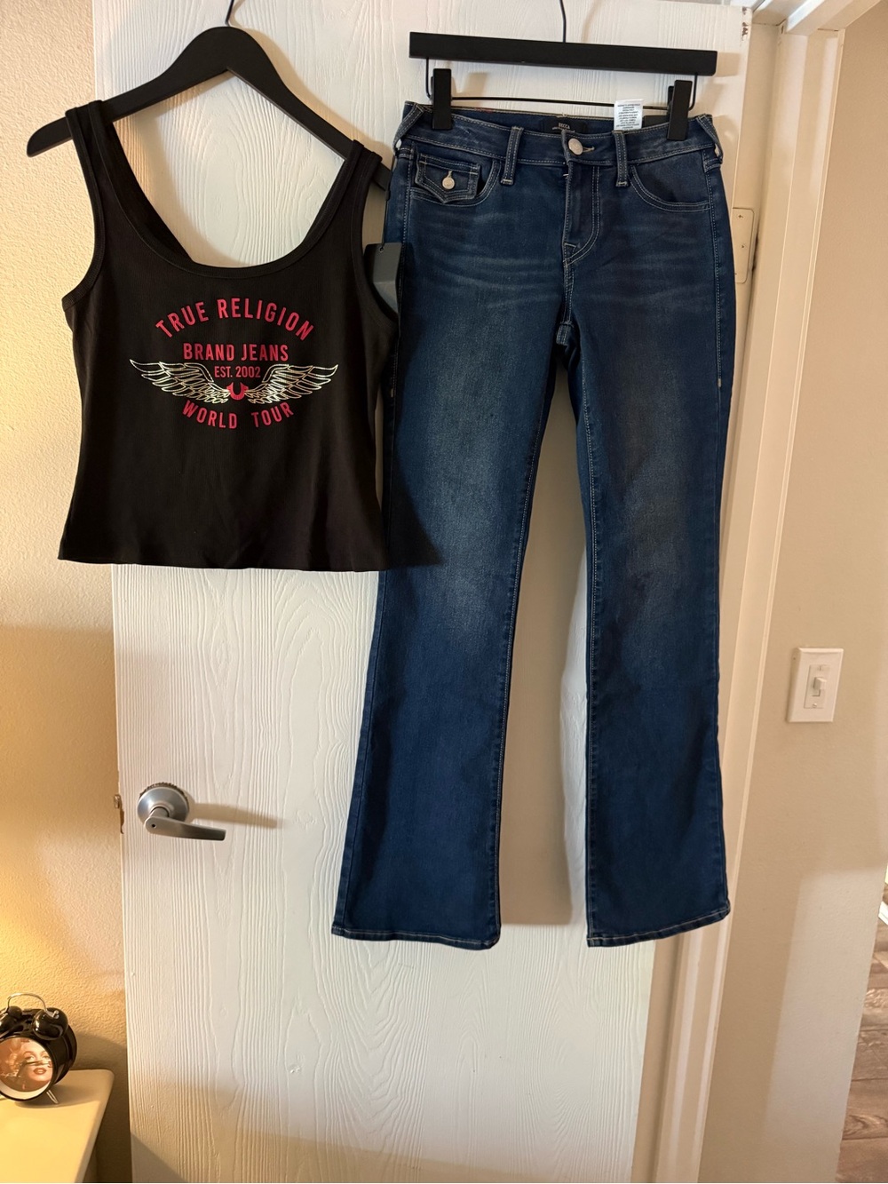 True Religion Bootcut Jeans Becca with True Religion tank top